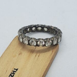 Sterling Silver and CZ Eternity Ring Size 7 925 PC